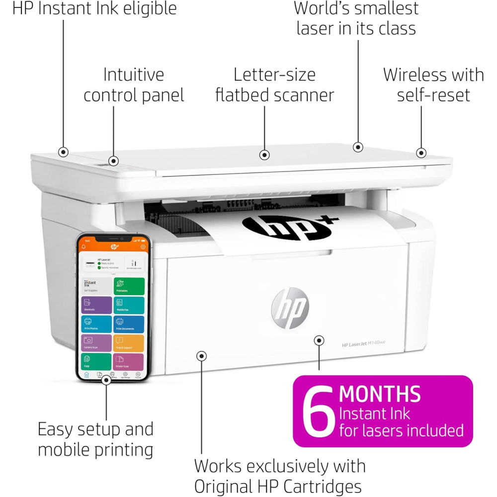 БФП HP LaserJet M140we Принтер лазерный Wi-Fi
