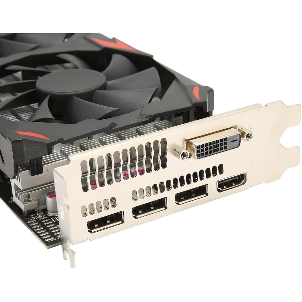 Игровая видеокарта RX 580, два вентилятора 256 бит 8 ГБ GDDR5, 16x PCI Express 3.0