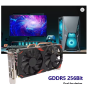 Игровая видеокарта RX 580, два вентилятора 256 бит 8 ГБ GDDR5, 16x PCI Express 3.0