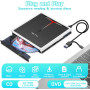 Внешний CD/DVD-привод NOLYTH в футляре с SD/TF-кардридером и 2 USB-портами