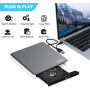Внешний CD/DVD-привод BUNUD слот для карт SD/TF, 2 порта USB и micro USB.