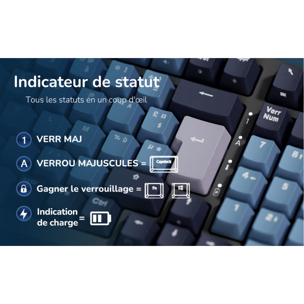 Ігрова клавіатура RK ROYAL KLUDGE RK98, три режими, 2.4G/BT5.1/USB-C, 100 клавіш, гаряча заміна, RGB