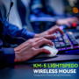 Беспроводная игровая мышь KM-5 WolfLawS, Bluetooth-мышка, от 1200  до 3600 DPI 