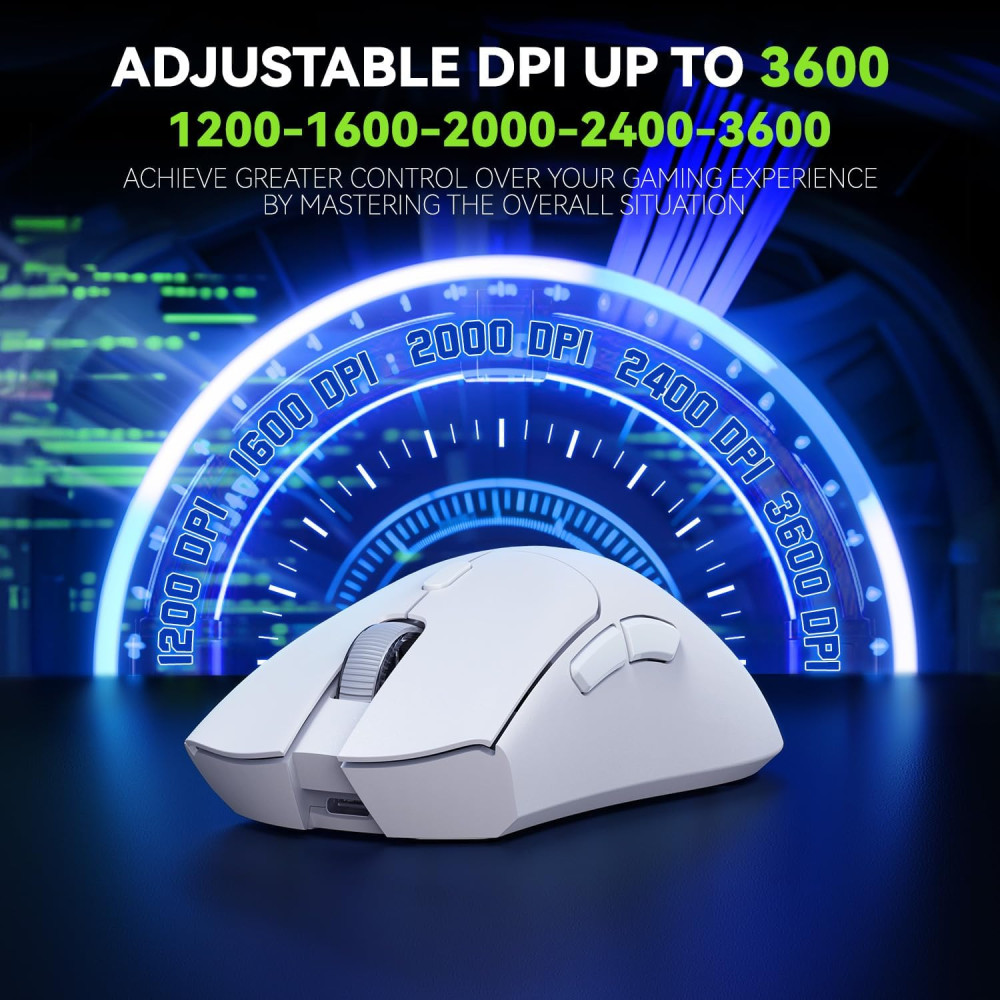 Беспроводная игровая мышь KM-5 WolfLawS, Bluetooth-мышка, от 1200  до 3600 DPI 