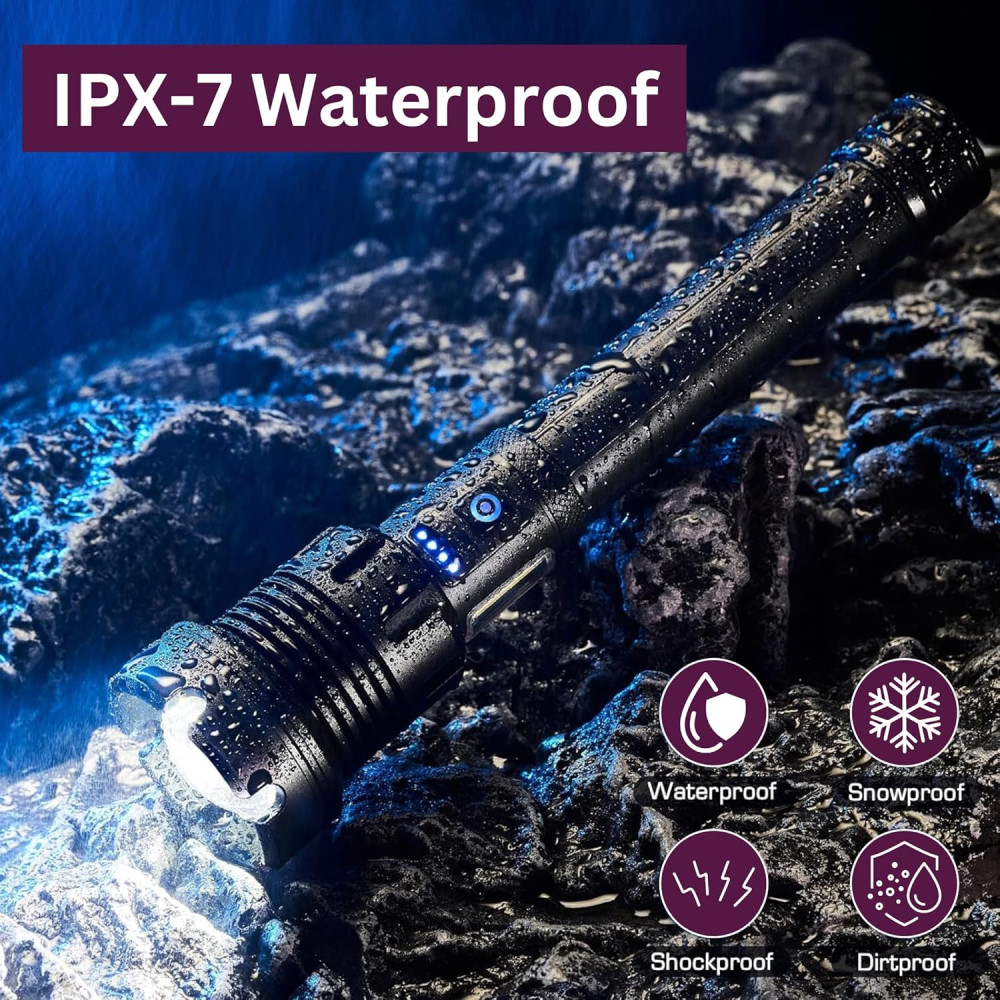 Набор из 3 аккумуляторных фонарей MaxiBright P90.2+ FocusLite Pro P20+ UV Mini, с функцией Power Bank